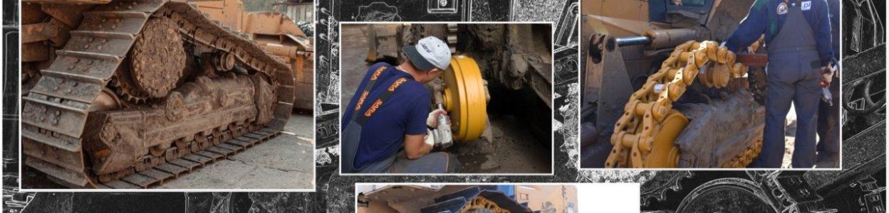 Replacement of the undercarriage in the CAT D6 dozer